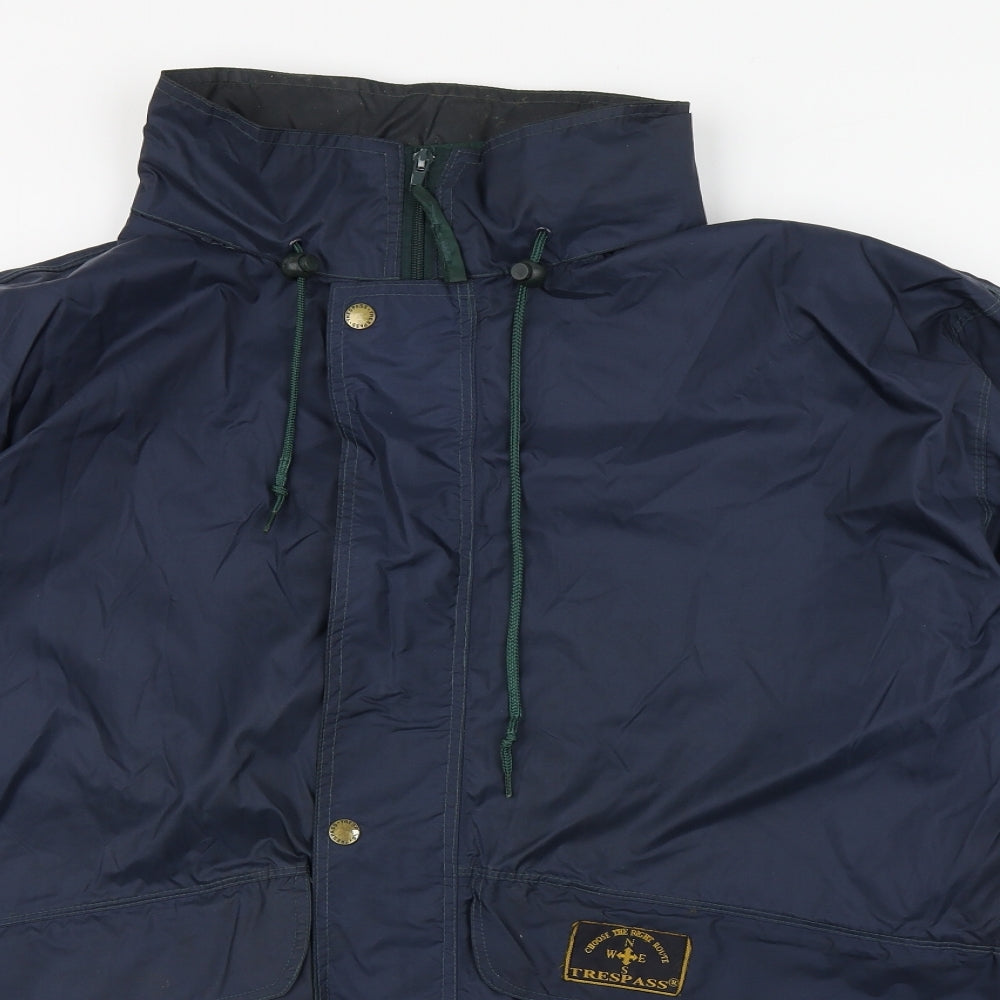 Trespass Mens Blue   Windbreaker Coat Size XL  Zip