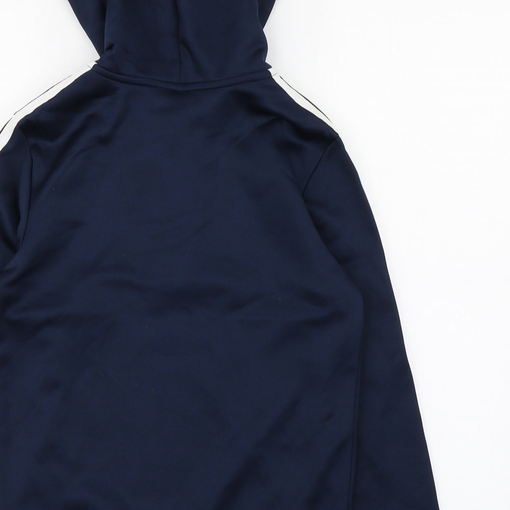 adidas Boys Blue  100% Polyester Full Zip Hoodie Size 9-10 Years