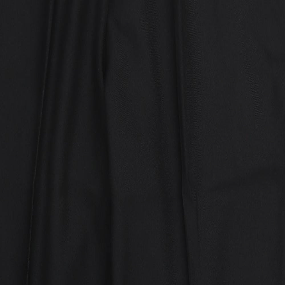 Premier Man Mens Black  Polyester Dress Pants Trousers Size 36 in L33 in Regular Zip