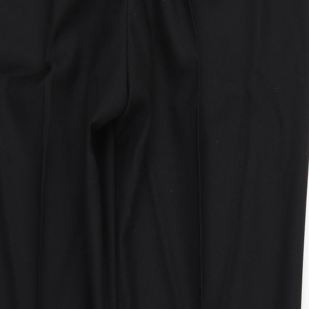 Premier Man Mens Black  Polyester Dress Pants Trousers Size 36 in L33 in Regular Zip