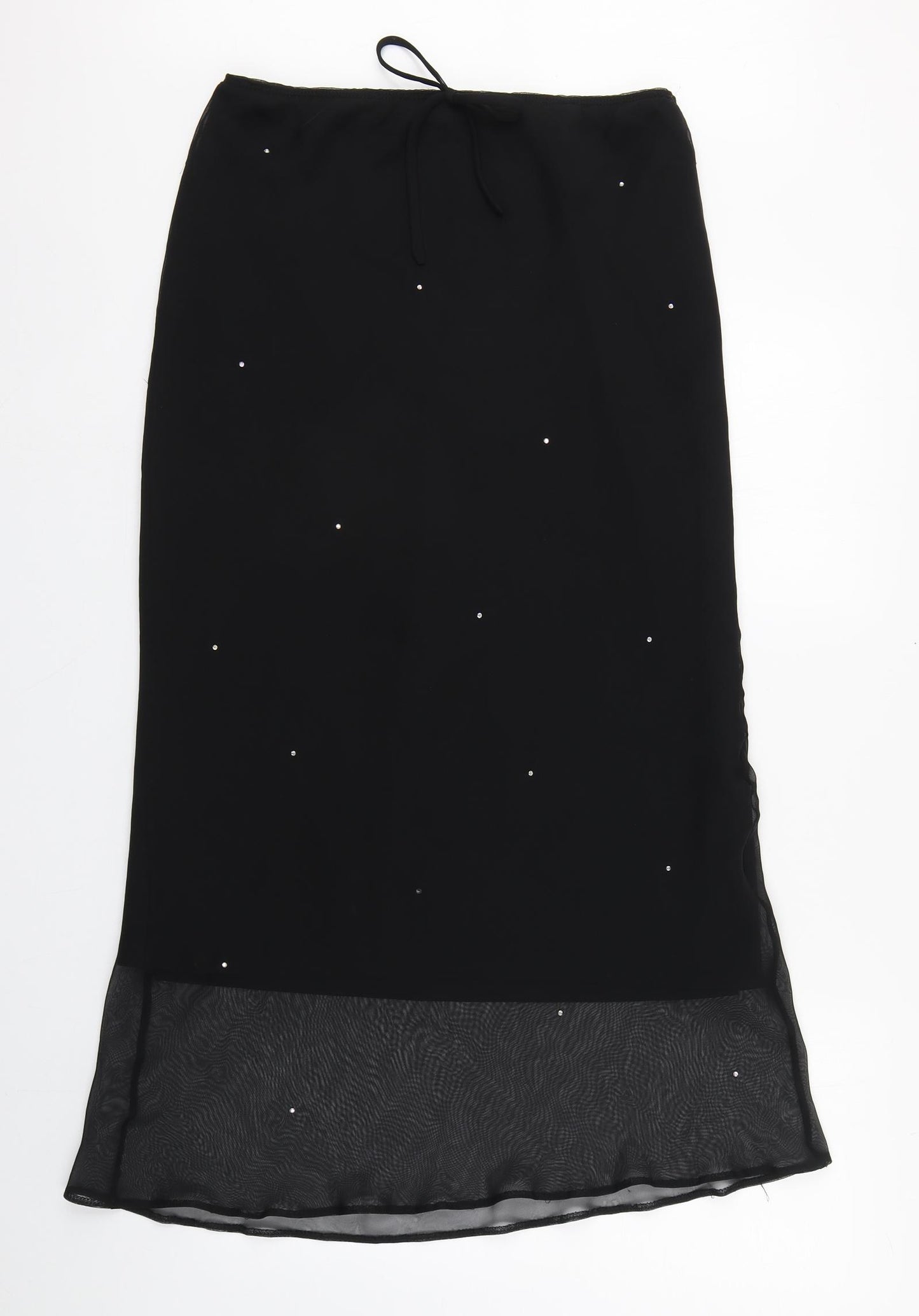 Dorothy Perkins Womens Black  Polyester A-Line Skirt Size 14