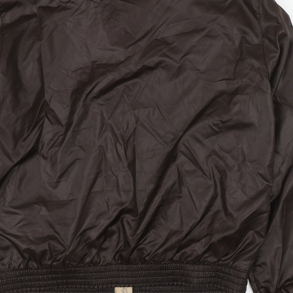 St Michaels Mens Brown   Bomber Jacket Coat Size S  Zip