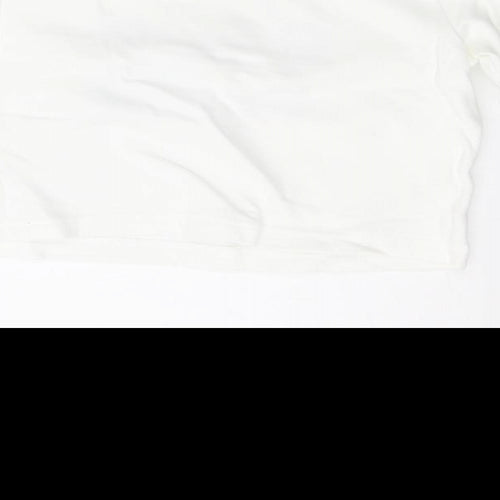 NEXT  White  Cotton Basic T-Shirt Size 6-9 Months Round Neck Button