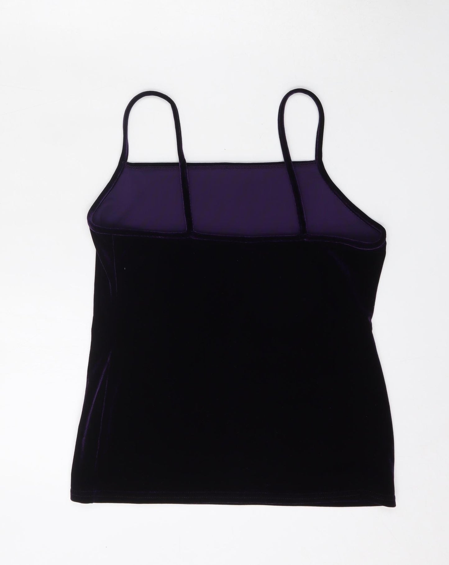 Secret Posessions Womens Purple  Polyester Basic Tank Size 18 Square Neck - velvet look