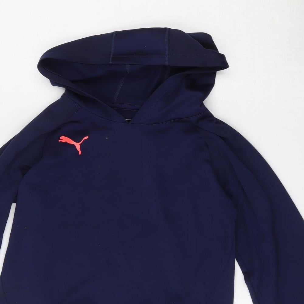PUMA Boys Blue  Polyester Pullover Hoodie Size 7-8 Years