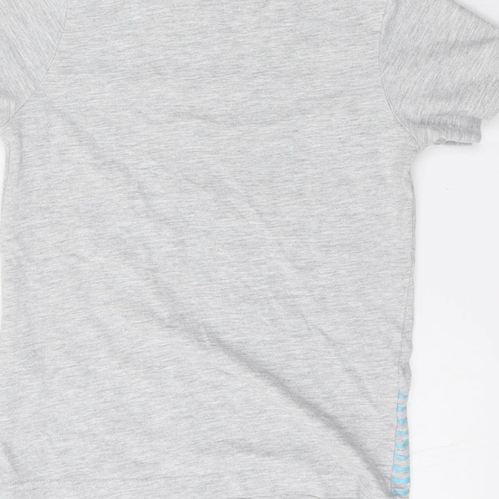 Nutmeg Boys Grey  Cotton Basic T-Shirt Size 4-5 Years Round Neck