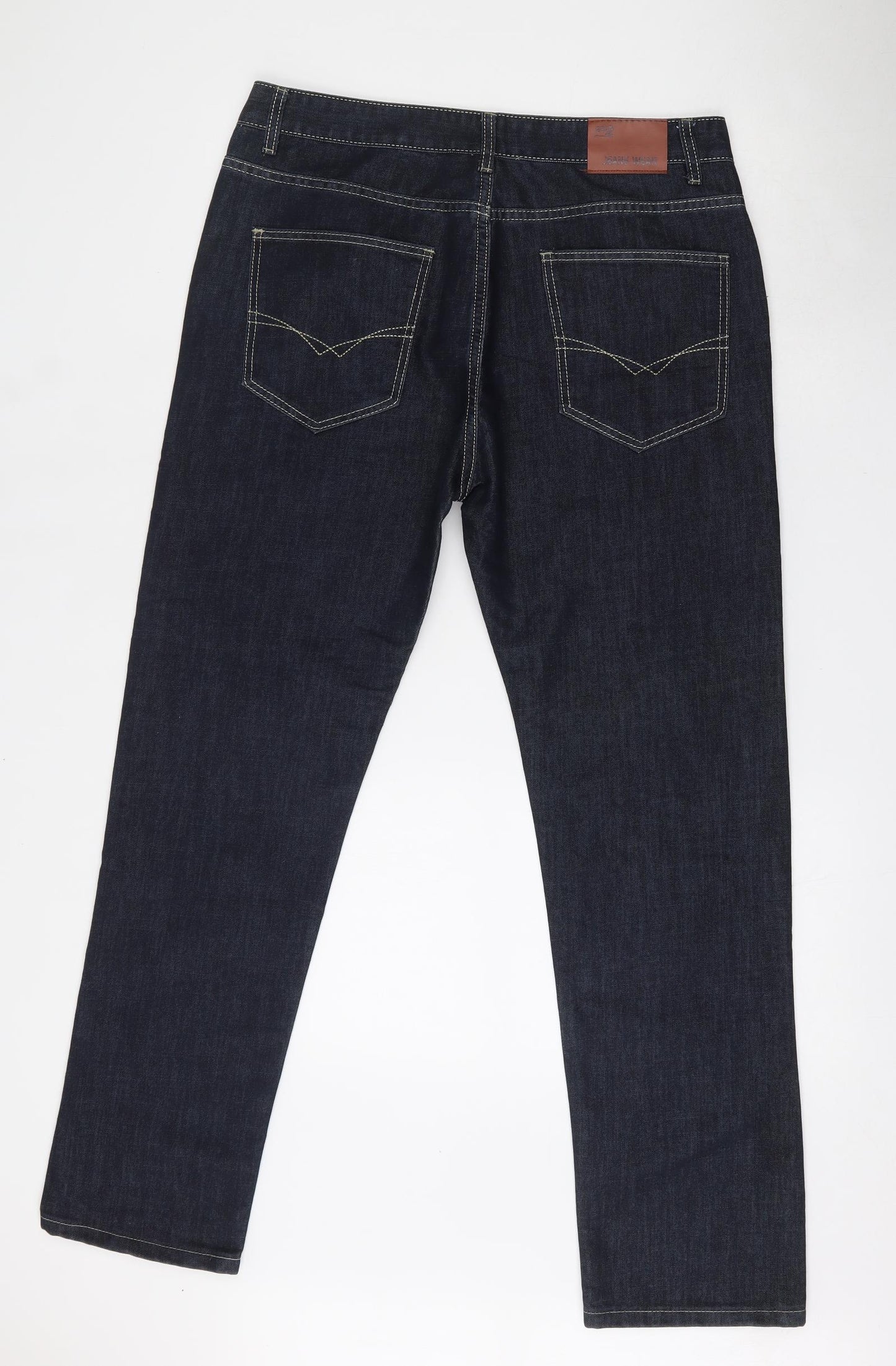 Jeans Wear Mens Blue  Cotton Straight Jeans Size 36 L31 in Regular Button
