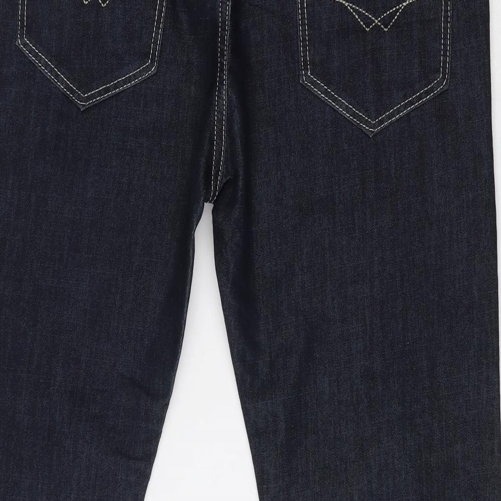 Jeans Wear Mens Blue  Cotton Straight Jeans Size 36 L31 in Regular Button