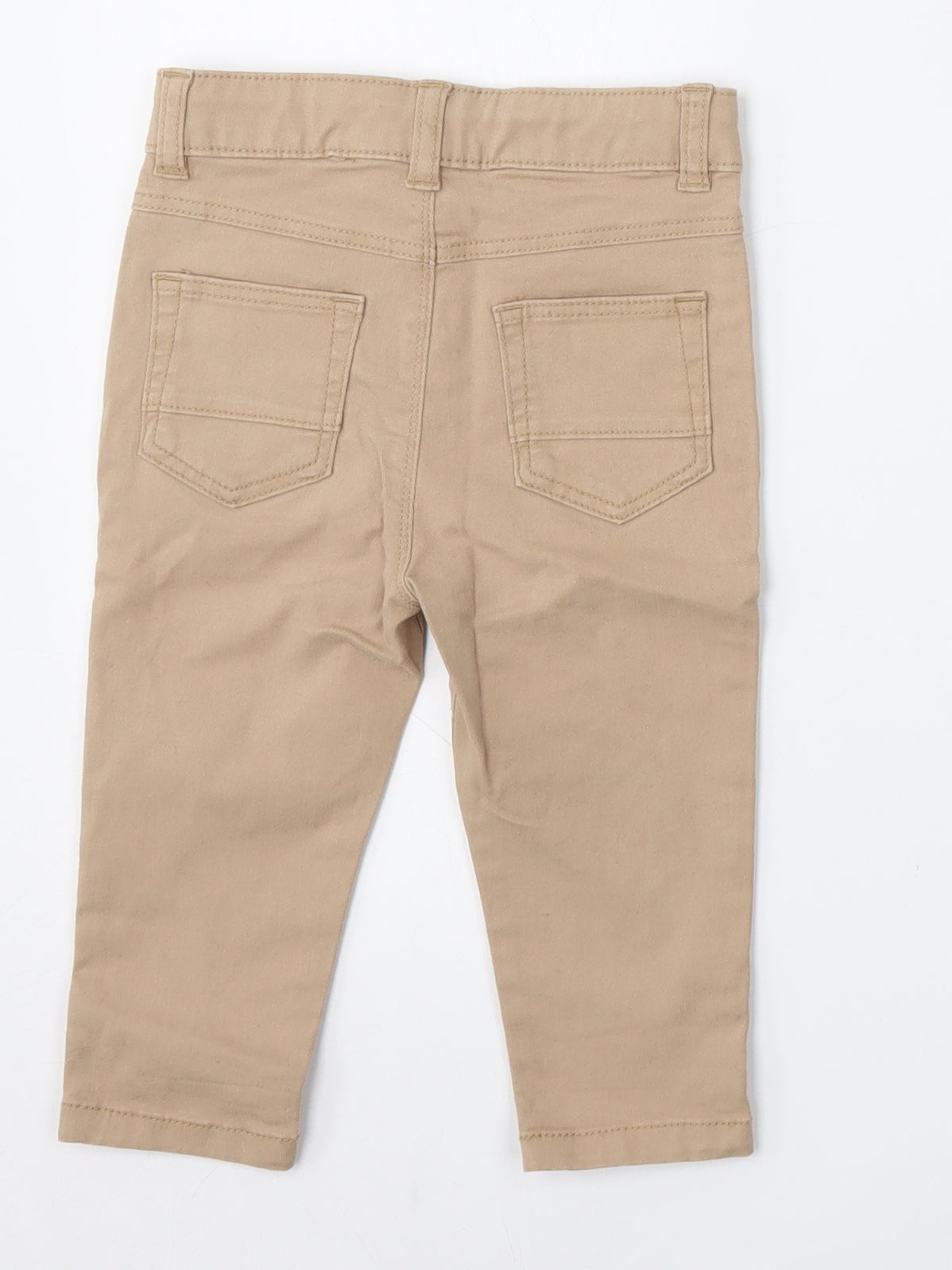 George Boys Beige  Cotton Capri Trousers Size 12 Months  Button