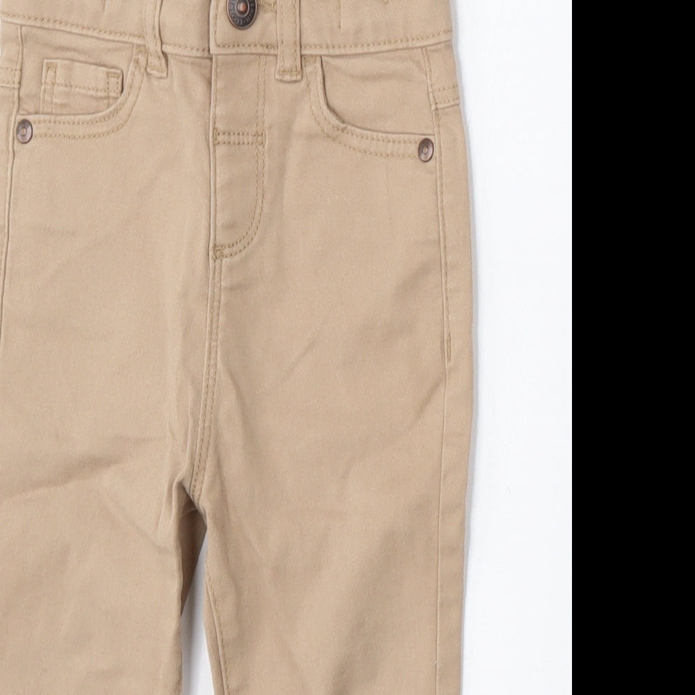 George Boys Beige  Cotton Capri Trousers Size 12 Months  Button