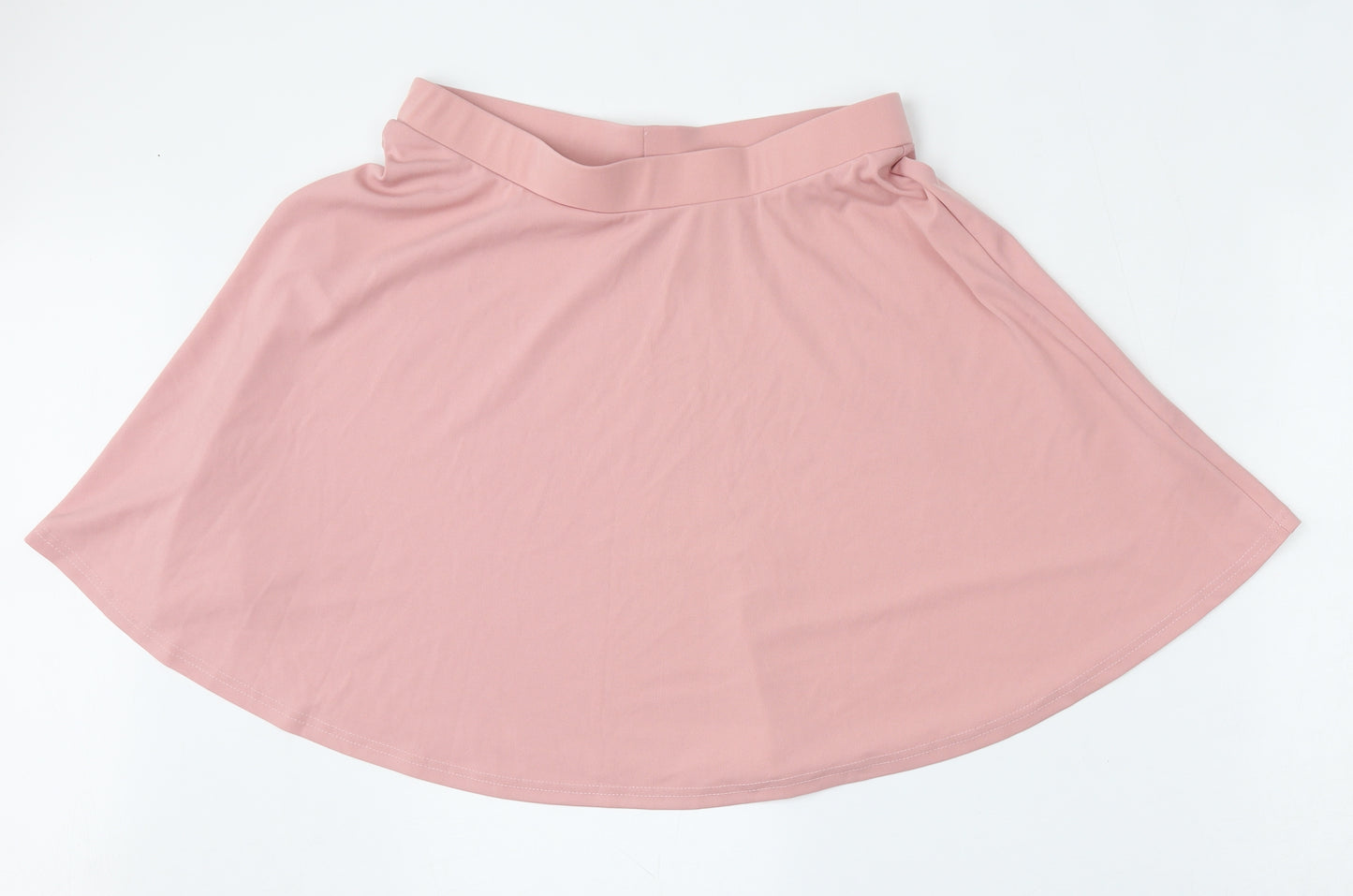 SheIn Womens Pink  Polyester Skater Skirt Size XL