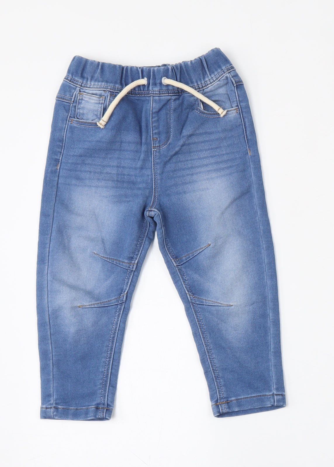 Primark Boys Blue  Cotton Jegging Jeans Size 2 Years  Regular Drawstring
