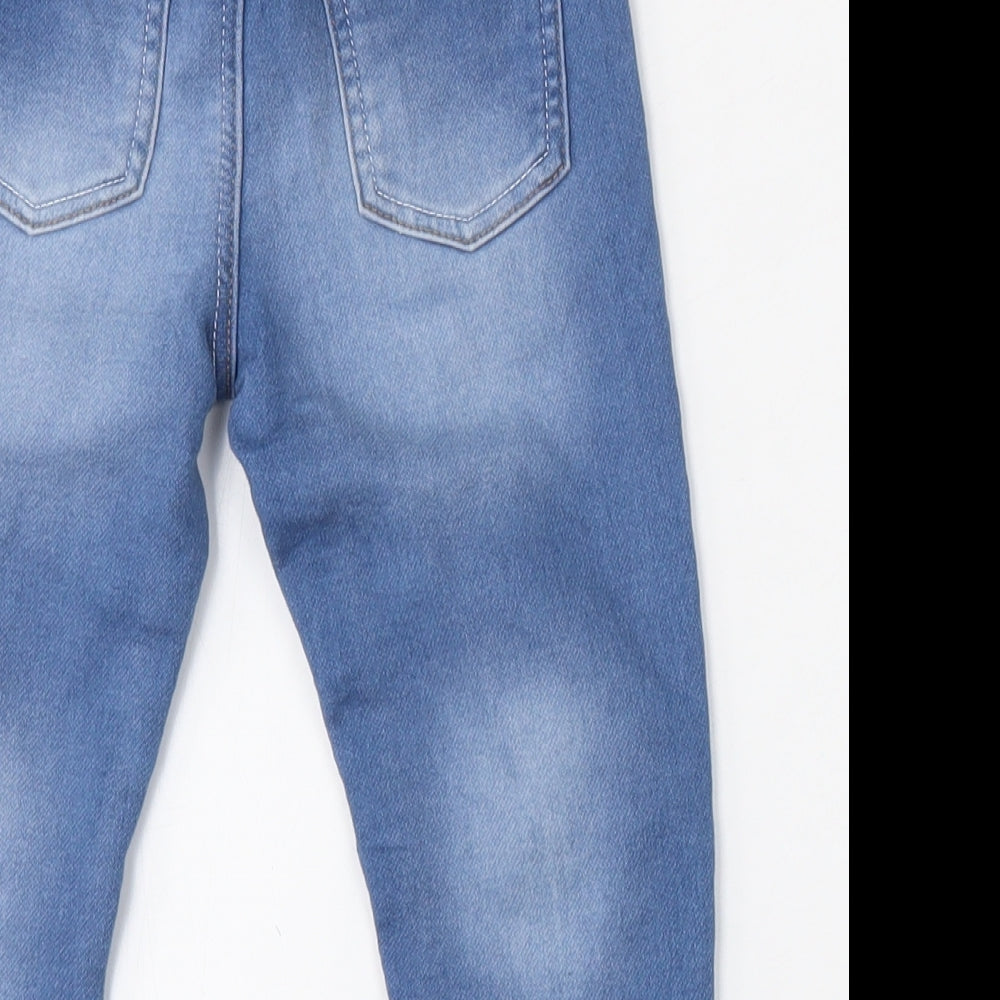 Primark Boys Blue  Cotton Jegging Jeans Size 2 Years  Regular Drawstring