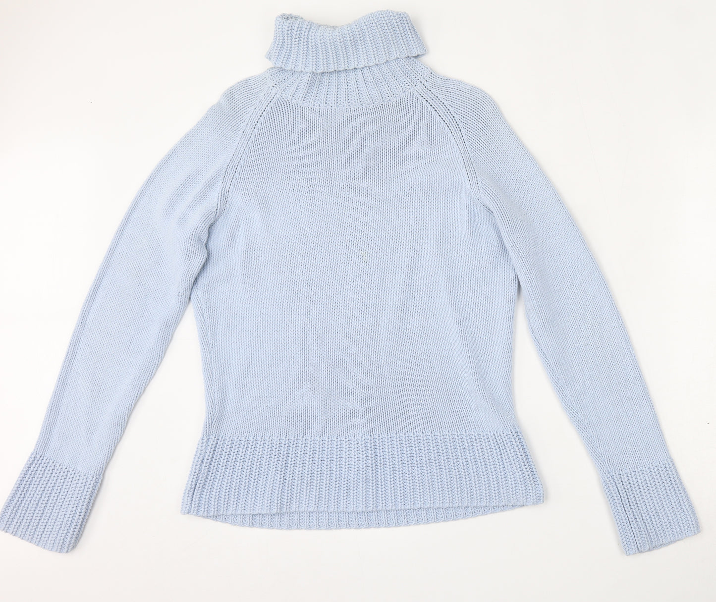 Debbie Morgan Womens Blue Roll Neck  Acrylic Pullover Jumper Size L