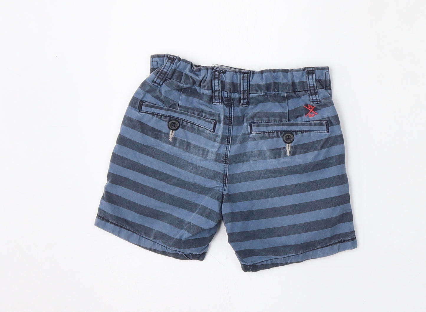 NEXT Boys Multicoloured Striped Cotton Capri Trousers Size 4 Years  Regular Button - Shorts