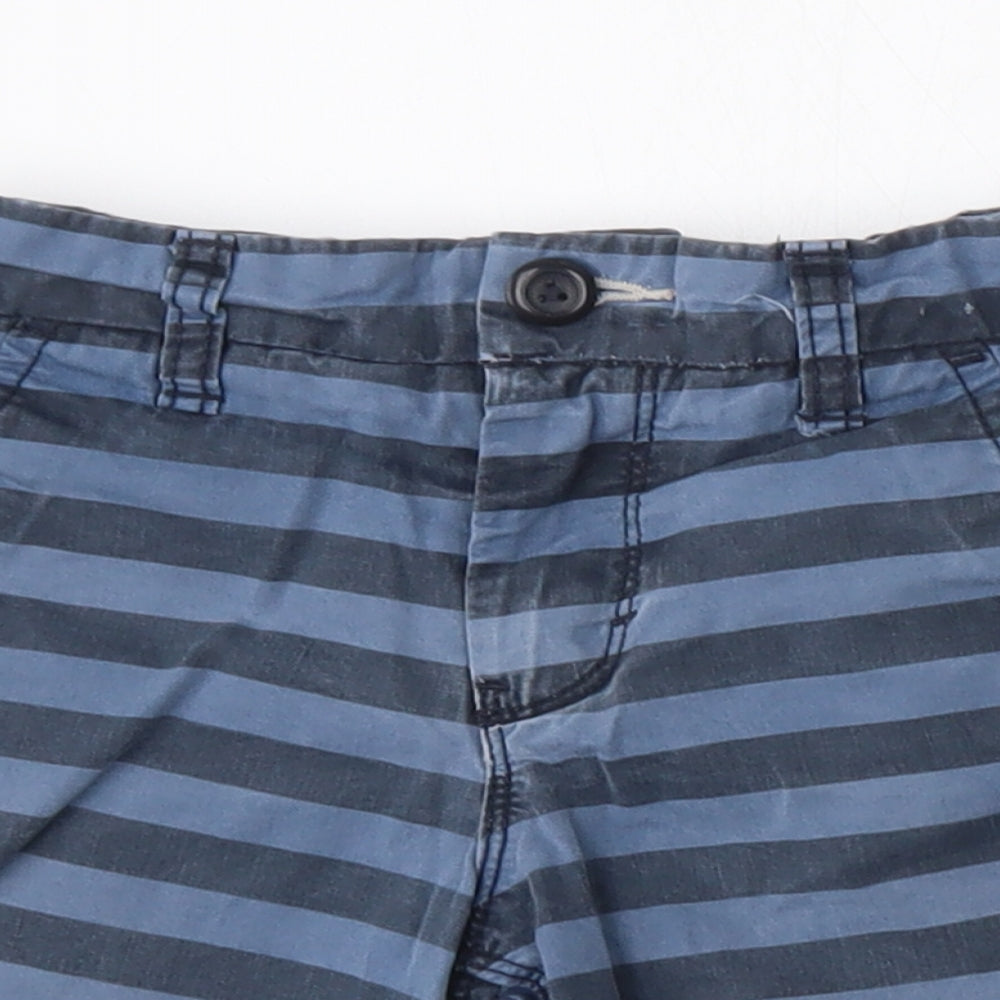 NEXT Boys Multicoloured Striped Cotton Capri Trousers Size 4 Years  Regular Button - Shorts