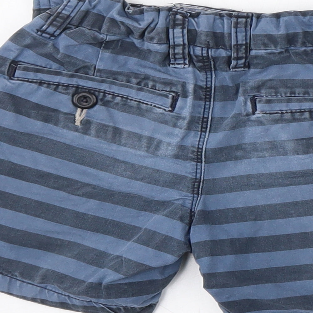 NEXT Boys Multicoloured Striped Cotton Capri Trousers Size 4 Years  Regular Button - Shorts