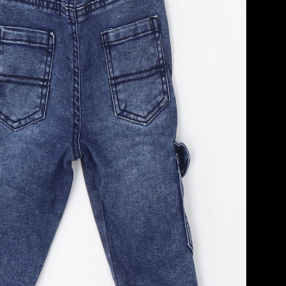 Dunnes Stores Boys Blue  Cotton Jogger Jeans Size 12-18 Months  Tie