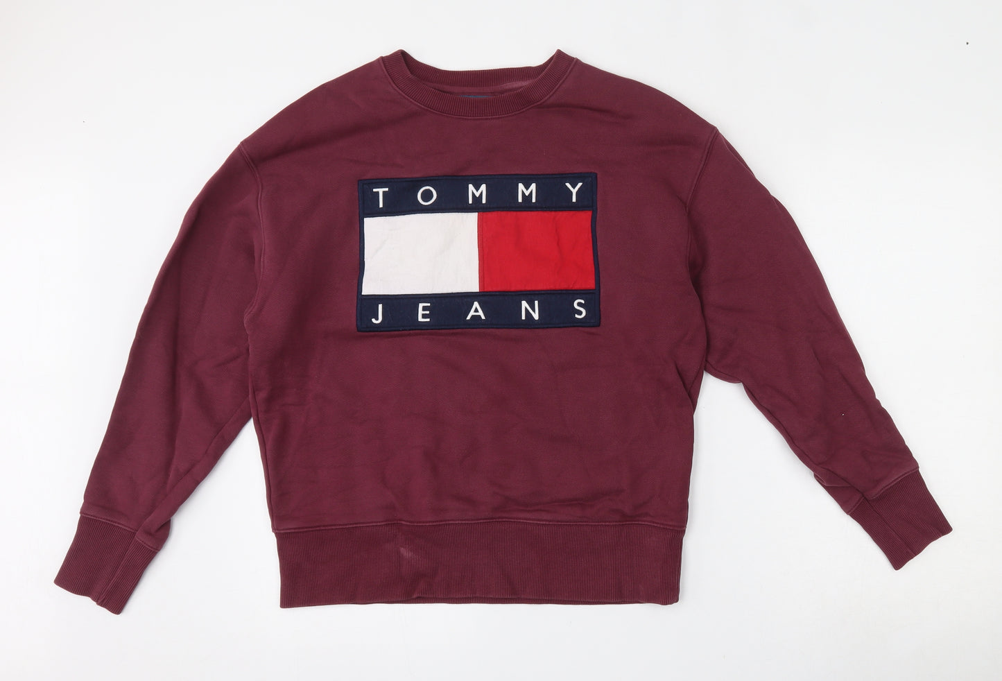 Tommy Hilfiger Mens Red  Cotton Pullover Sweatshirt Size S