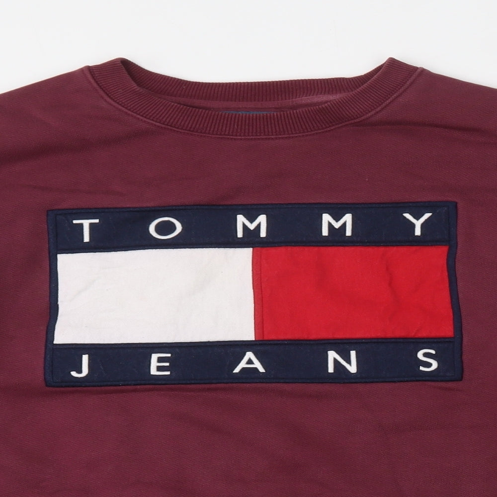 Tommy Hilfiger Mens Red  Cotton Pullover Sweatshirt Size S