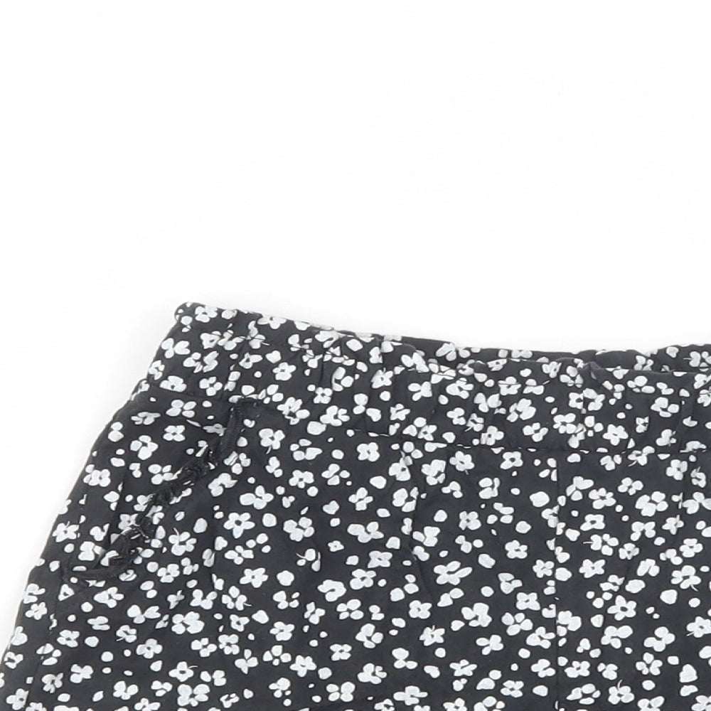 TU Girls Black Floral Cotton Sweat Shorts Size 8 Years  Regular