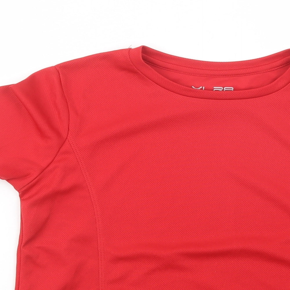 Dunnes Stores Boys Red  Polyester Pullover T-Shirt Size 10-11 Years Crew Neck Pullover