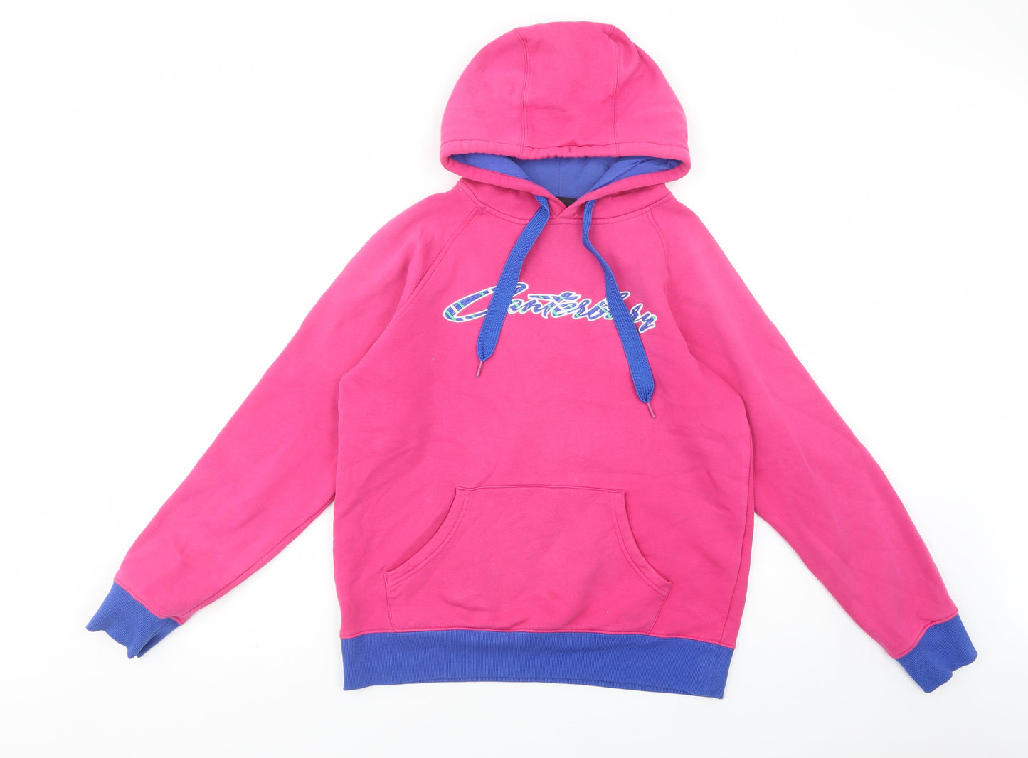 Canterbury Womens Pink  Cotton Pullover Hoodie Size 12  Pullover
