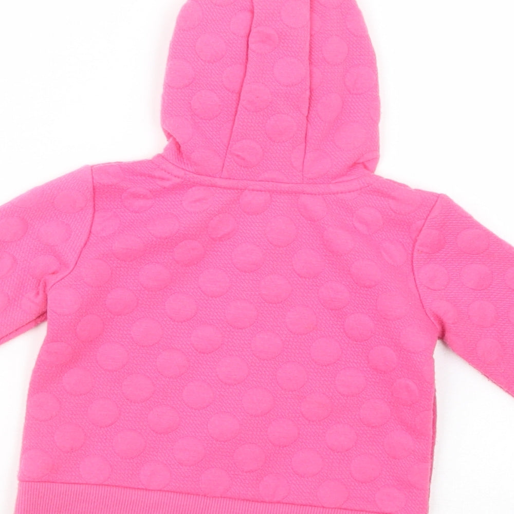 Dunnes Stores Baby Pink  Polyester Full Zip Jumper Size 9-12 Months  Zip