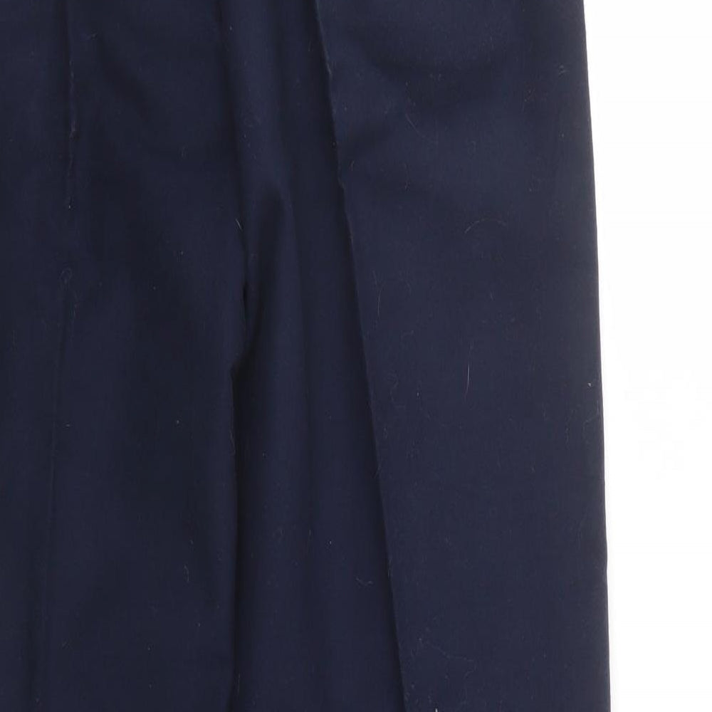 CountryWear Mens Blue  Cotton Dress Pants Trousers Size 34 in L31 in Regular Button