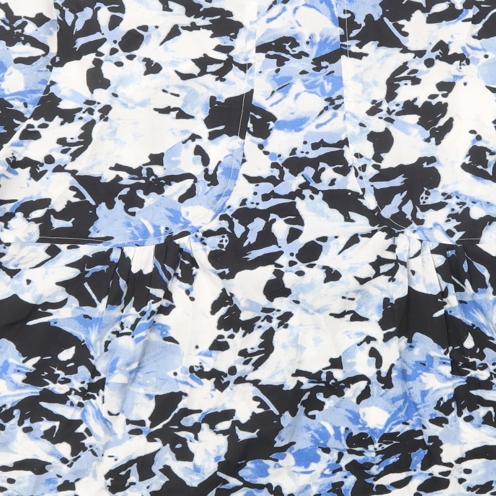 Together Womens Multicoloured Geometric Polyester Tunic Button-Up Size XL Collared