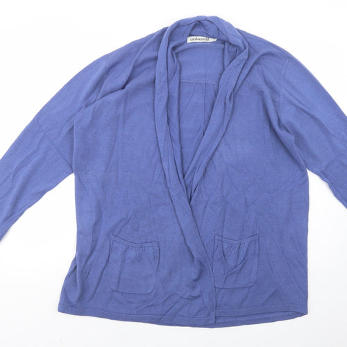Cashmasoft Womens Blue Collared  Acrylic Cardigan Jumper Size XL