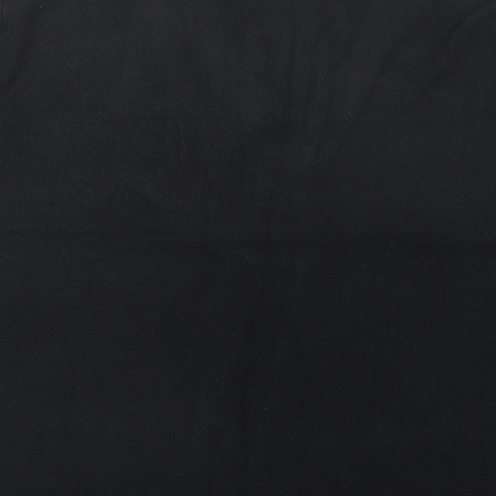 Cashmasoft Womens Black V-Neck  Acrylic Pullover Jumper Size XL   - Embellished Neckline