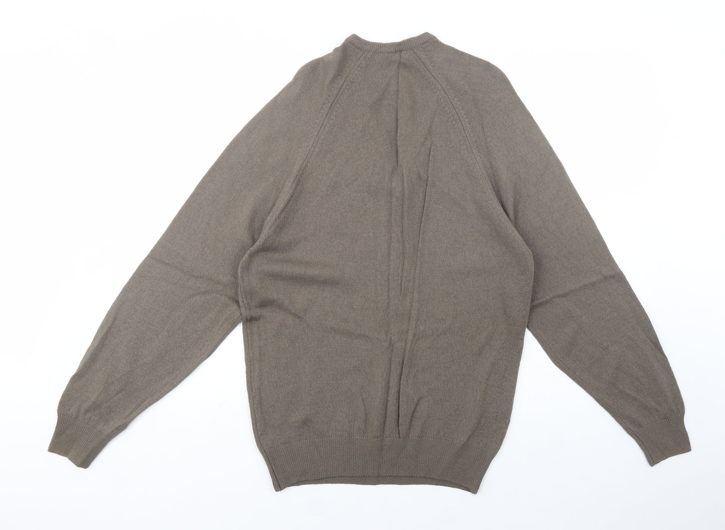 Littlewoods Mens Green V-Neck  Wool Pullover Jumper Size M