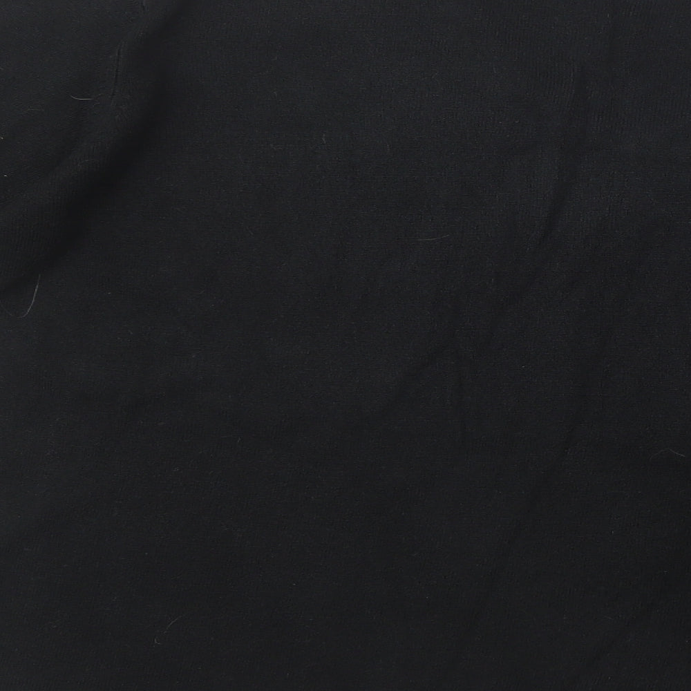 Cashmasoft Womens Black V-Neck  Acrylic Pullover Jumper Size XL