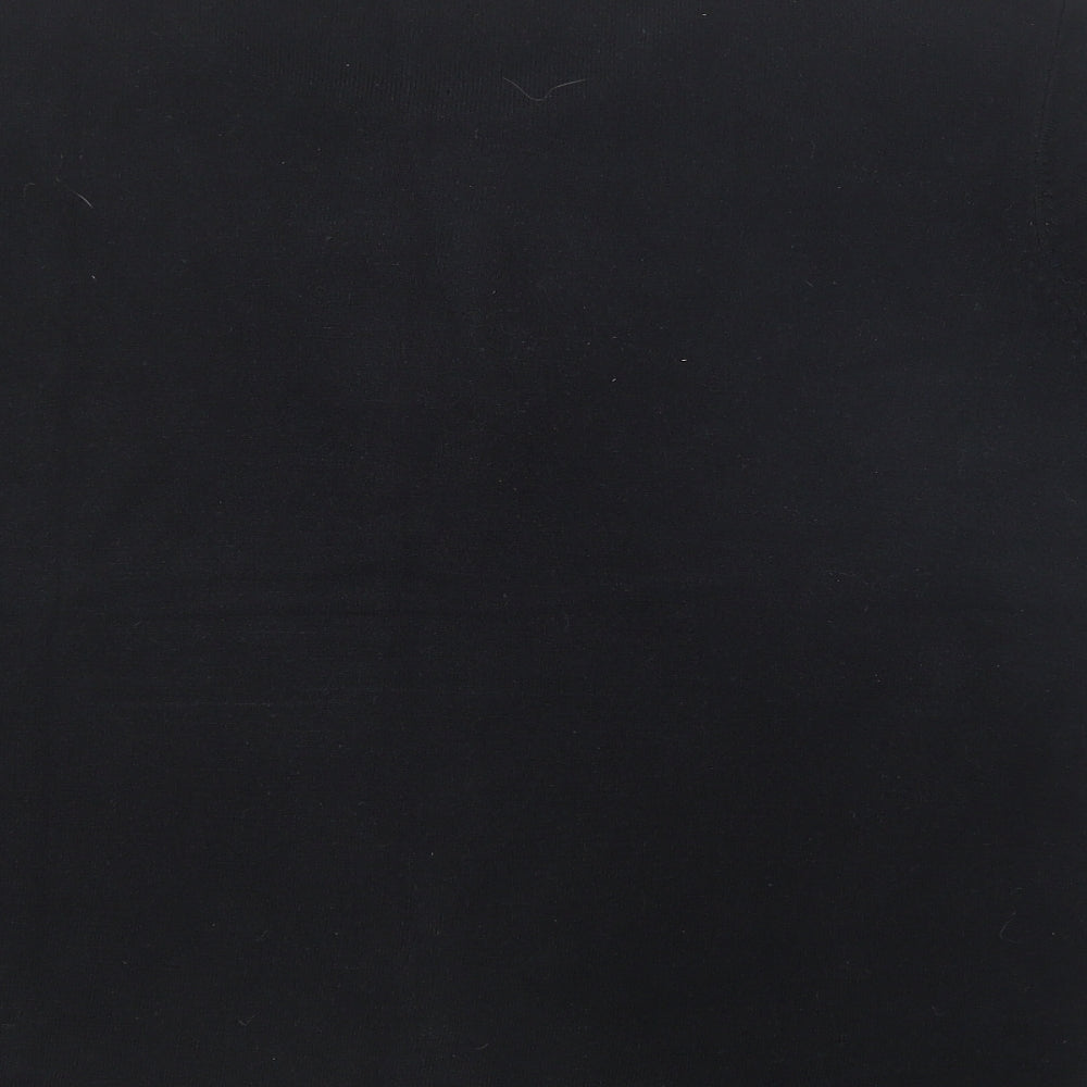 Cashmasoft Womens Black Crew Neck  Acrylic Pullover Jumper Size XL