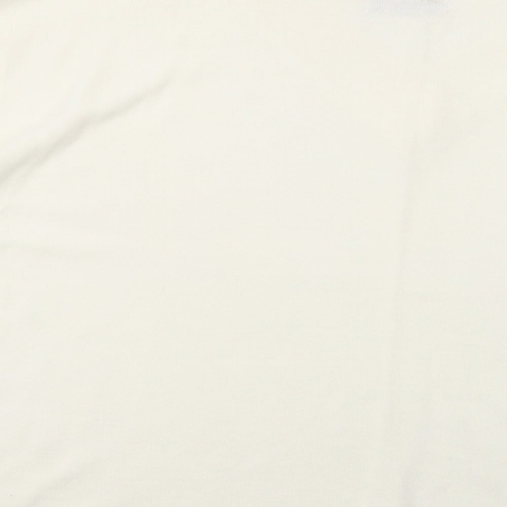 L.X.D Womens Ivory V-Neck  Acrylic Pullover Jumper Size 20