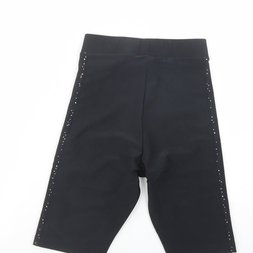 adidas Womens Black  Polyester Compression Shorts Size 6 L10 in Regular