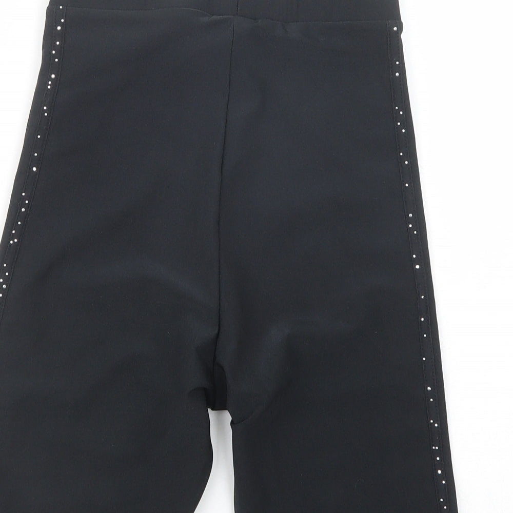 adidas Womens Black  Polyester Compression Shorts Size 6 L10 in Regular