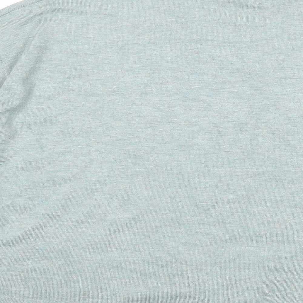 Gallery Womens Green Mock Neck  Viscose Pullover Jumper Size L