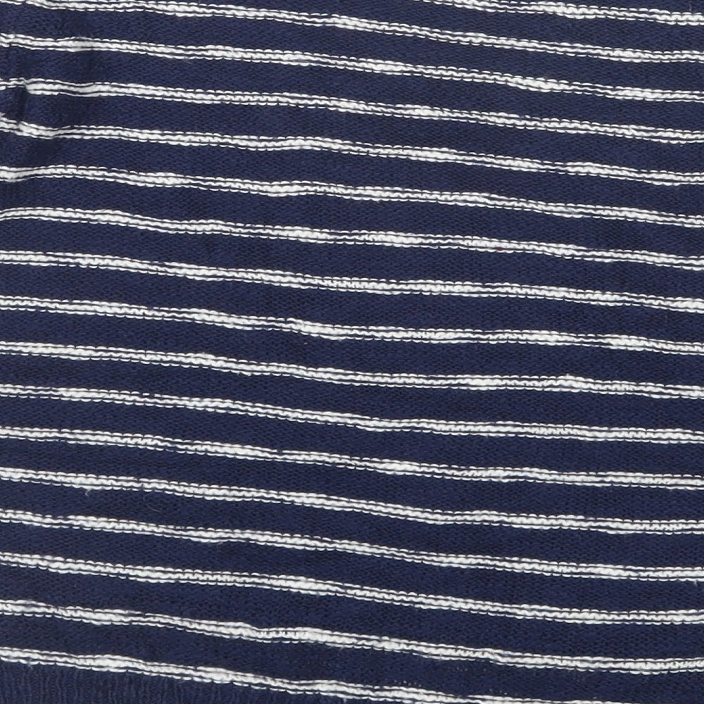 Gap Boys Blue Crew Neck Striped Cotton Pullover Jumper Size 6-7 Years  Pullover