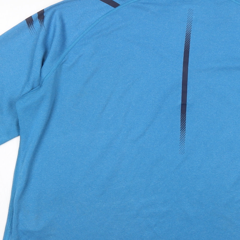 ASICS Mens Blue  Polyester Pullover Sweatshirt Size L