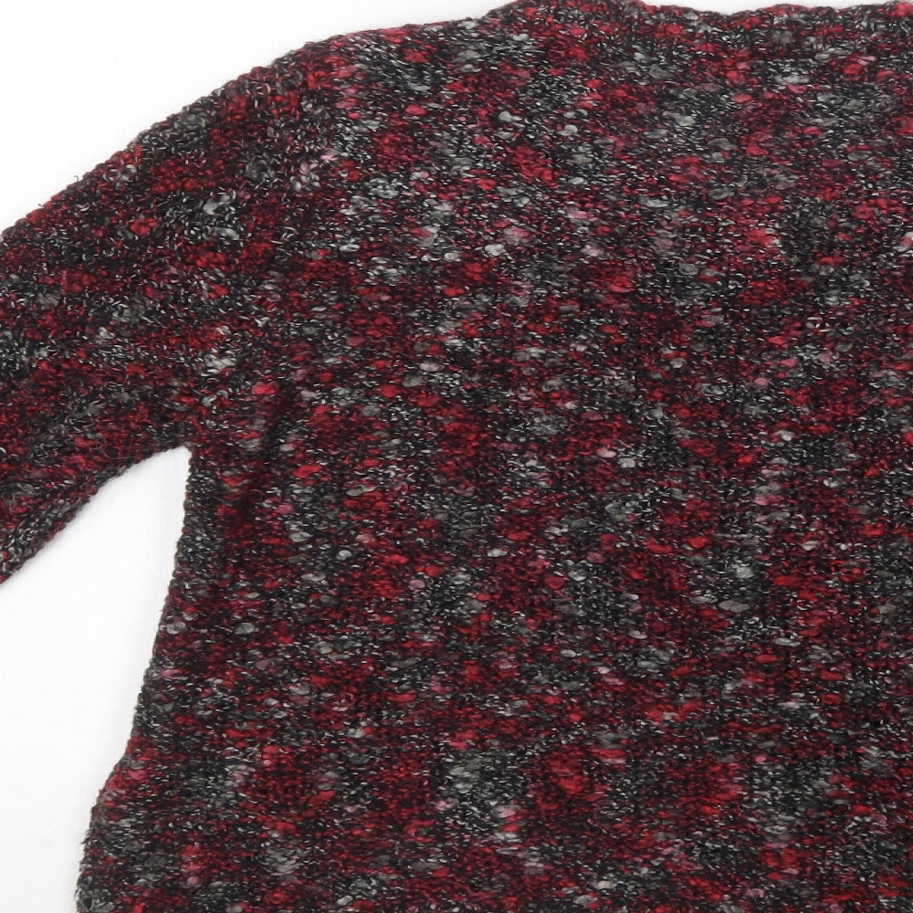 Joella Di Marco Womens Grey Round Neck  Acrylic Cardigan Jumper Size M