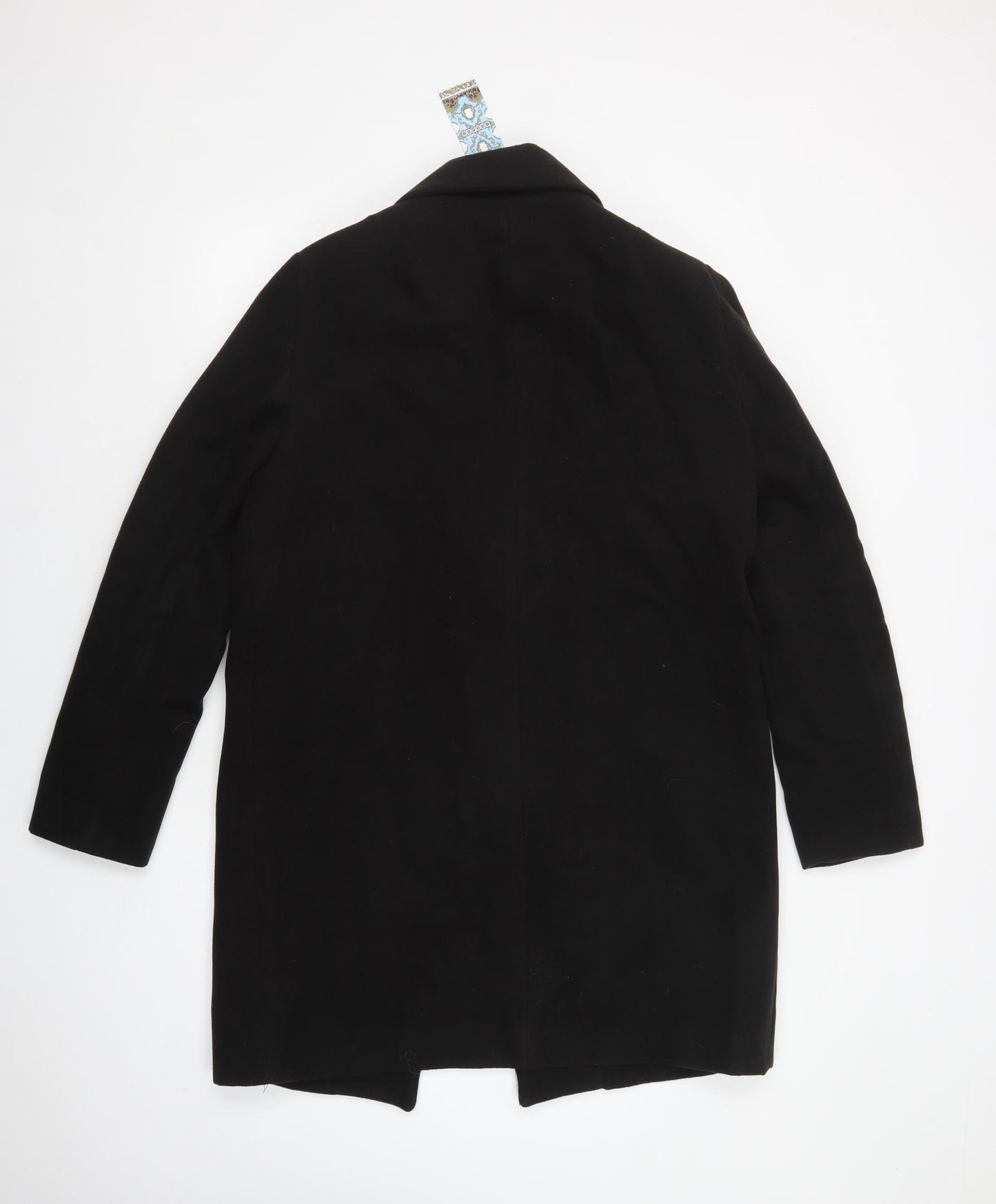 Boohoo Womens Black   Overcoat Coat Size 12  Button