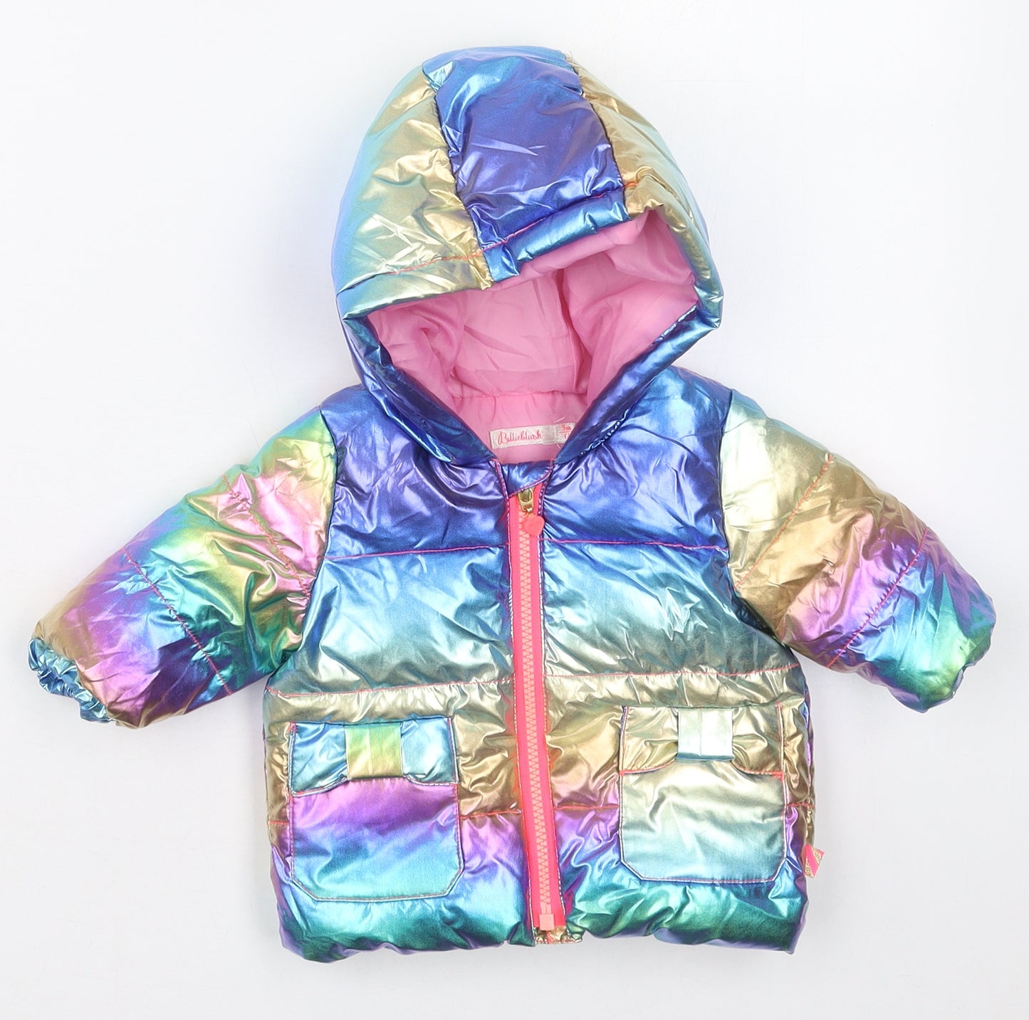 Billieblush Girls Multicoloured   Basic Coat Coat Size 0-3 Months   Zip