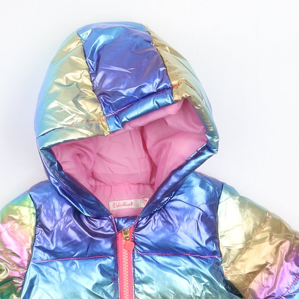 Billieblush Girls Multicoloured   Basic Coat Coat Size 0-3 Months   Zip