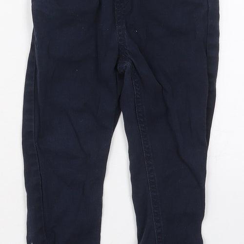Pep&Co Boys Blue  Cotton Cargo Trousers Size 3-4 Years  Regular Drawstring