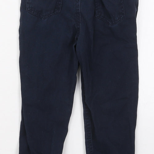 Pep&Co Boys Blue  Cotton Cargo Trousers Size 3-4 Years  Regular Drawstring