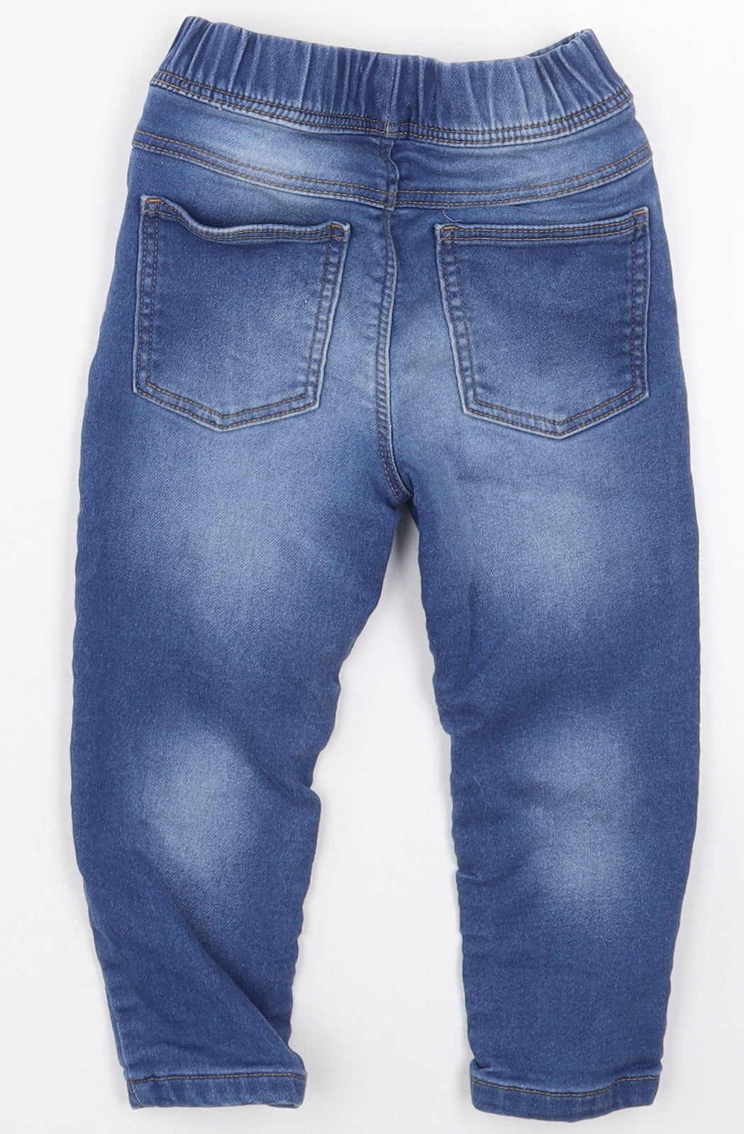Denim Co Boys Blue  Cotton Tapered Jeans Size 2-3 Years  Regular Drawstring