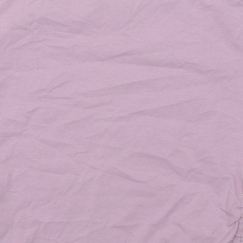 New Look Girls Purple  Cotton Basic T-Shirt Size 14-15 Years Crew Neck Pullover - Positivity Is Power