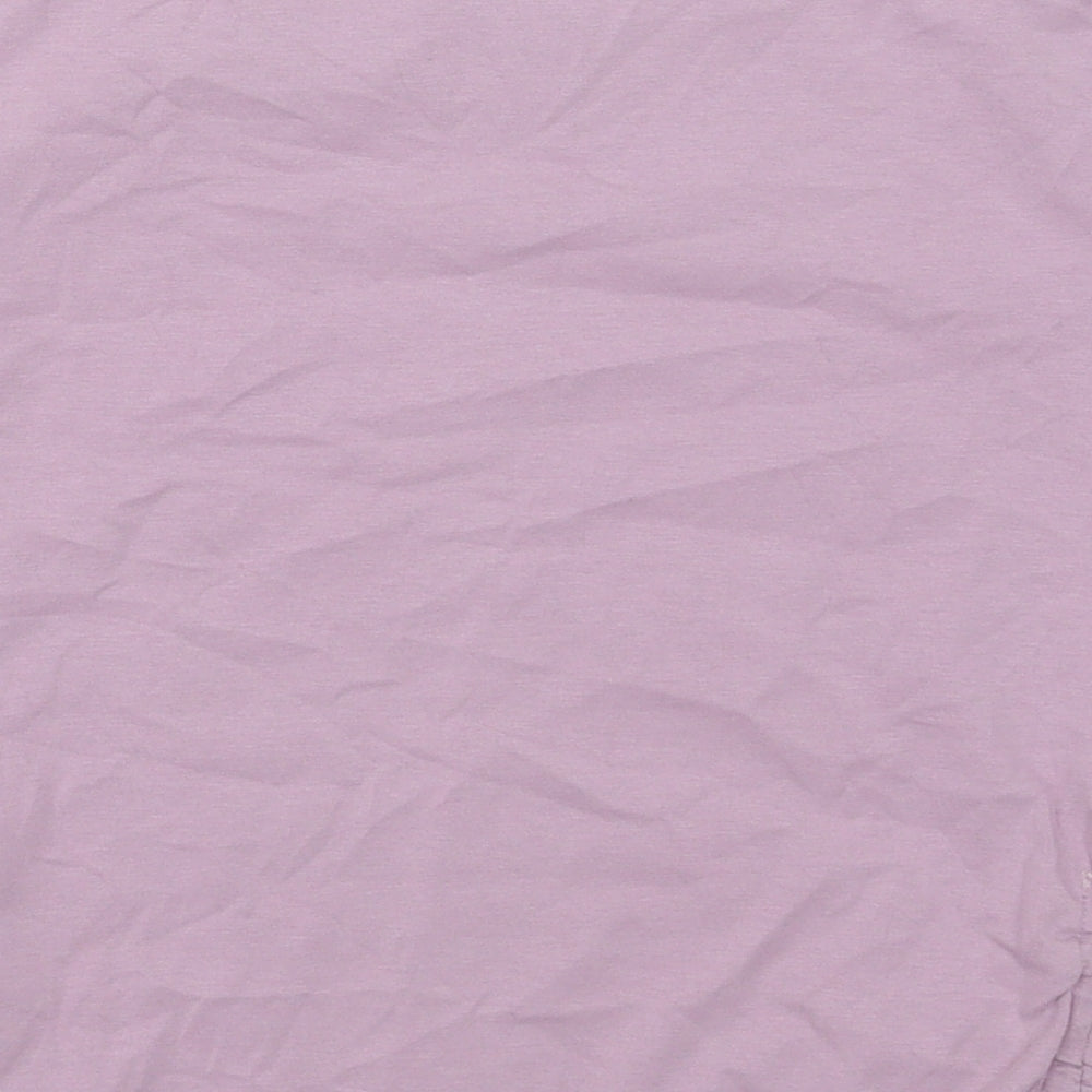 New Look Girls Purple  Cotton Basic T-Shirt Size 14-15 Years Crew Neck Pullover - Positivity Is Power